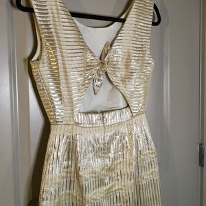 Anthropologist Metallic Cocktail Dress New Year's Eve Gold